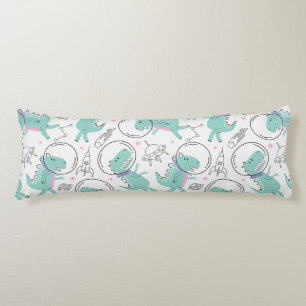 Space Dinosaurs, Cute Dinosaurs, Space Ship, Stars Body Pillow