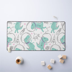 Space Dinosaurs, Cute Dinosaurs, Space Ship, Stars Desk Mat