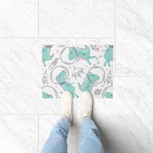 Space Dinosaurs, Cute Dinosaurs, Space Ship, Stars Doormat