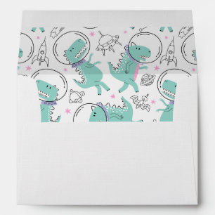 Space Dinosaurs, Cute Dinosaurs, Space Ship, Stars Envelope