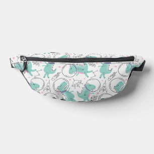 Space Dinosaurs, Cute Dinosaurs, Space Ship, Stars Fanny Pack