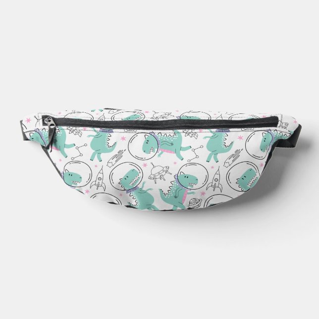 Space Dinosaurs, Cute Dinosaurs, Space Ship, Stars Fanny Pack (Lay Down)