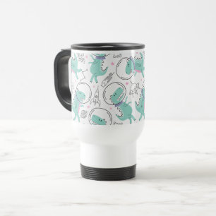 Space Dinosaurs, Cute Dinosaurs, Space Ship, Stars Travel Mug