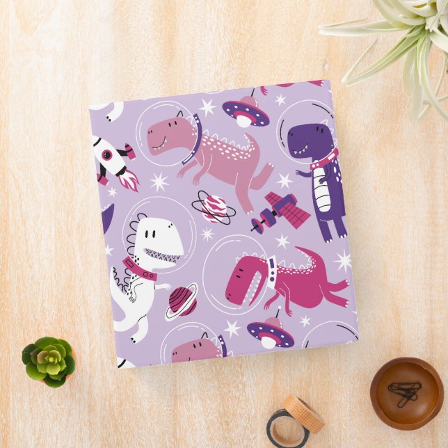 Space Dinosaurs, Cute Dinosaurs, Stars, Space Ship Binder (In Situ)