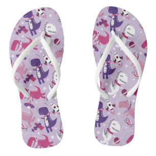 Space Dinosaurs, Cute Dinosaurs, Stars, Space Ship Flip Flops
