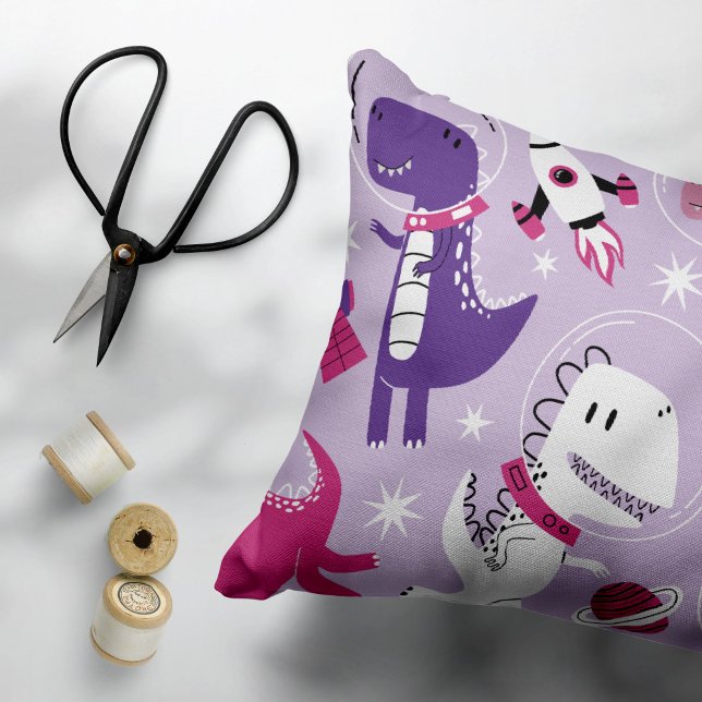 Space Dinosaurs, Cute Dinosaurs, Stars, Space Ship Pillowcase (Creator Uploaded)