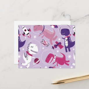 Space Dinosaurs, Cute Dinosaurs, Stars, Space Ship Postcard