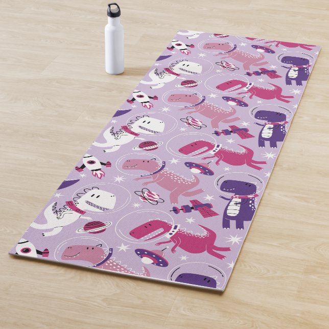Space Dinosaurs, Cute Dinosaurs, Stars, Space Ship Yoga Mat (In Situ)