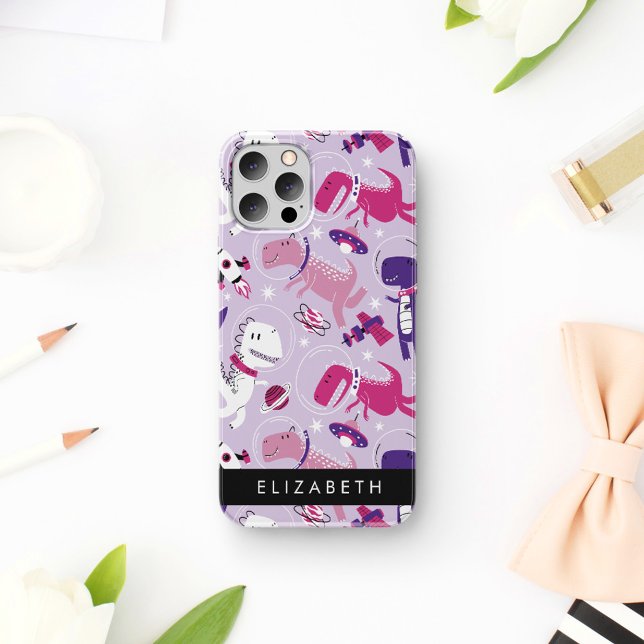 Space Dinosaurs, Cute Dinosaurs, Stars, Your Name Case-Mate iPhone Case (Creator Uploaded)