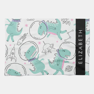 Space Dinosaurs, Cute Dinosaurs, Stars, Your Name Kitchen Towel