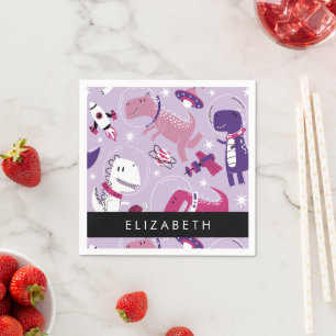 Space Dinosaurs, Cute Dinosaurs, Stars, Your Name Napkin