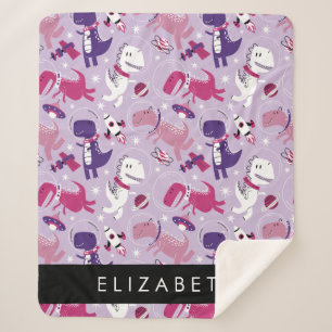 Space Dinosaurs, Cute Dinosaurs, Stars, Your Name Sherpa Blanket