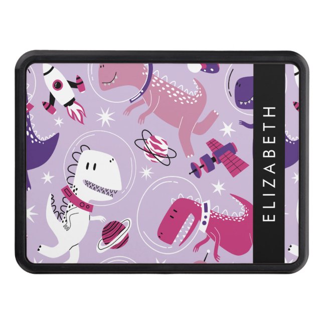 Space Dinosaurs, Cute Dinosaurs, Stars, Your Name Trailer Hitch Cover (Front)