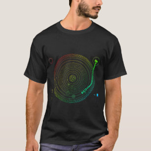 Space DJ graphic - Solar System Turntable EDM T-Shirt
