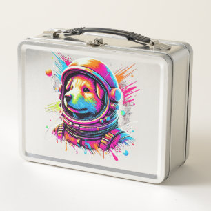 Space Dog Lover Design Metal Lunch Box
