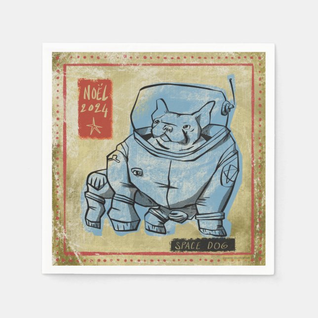 Space dog napkin (Front)