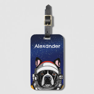 Space Dog Personalize Luggage Tag