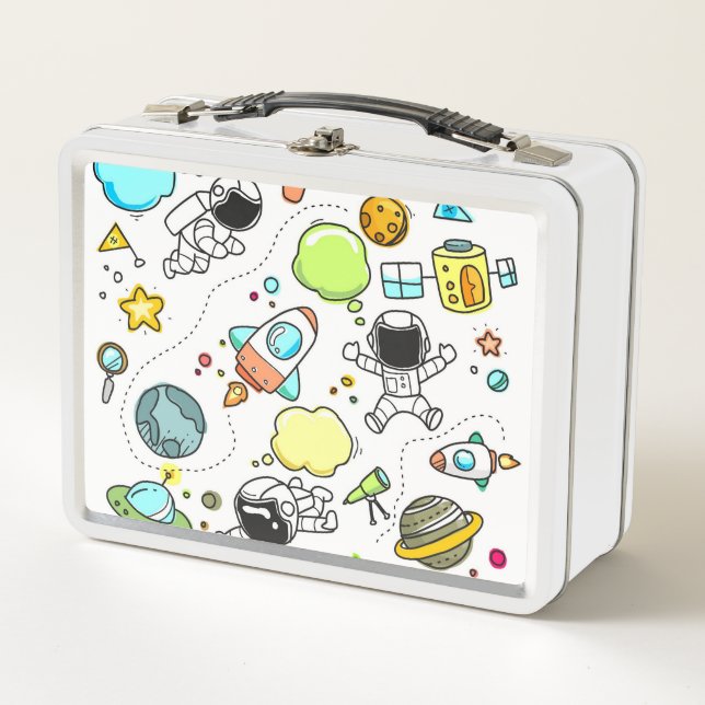 Space Doodle Metal Lunchbox (Front)