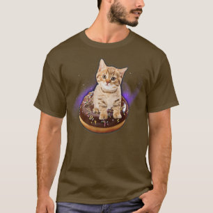 Space Doughnut Cat   Flying Kitty Galay  T-Shirt