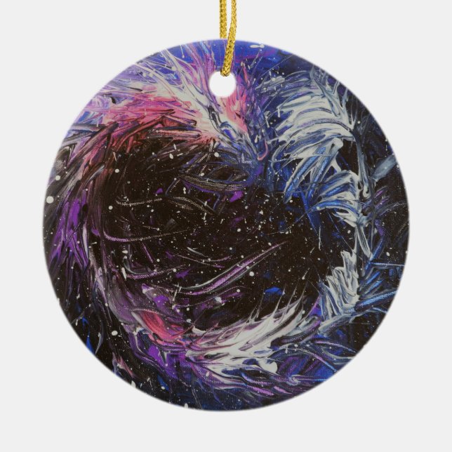 Space Dragon Ceramic Ornament (Front)
