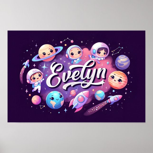 Space Dreams Evelyn Wall Art (Front)