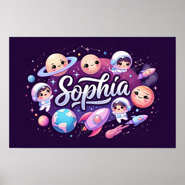 Space Dreams Sophia Wall Art (Front)