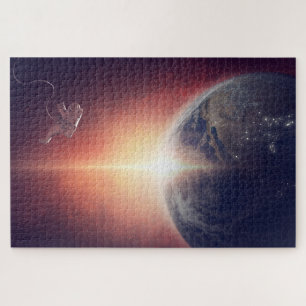 Space Earth & Astronaut Puzzle