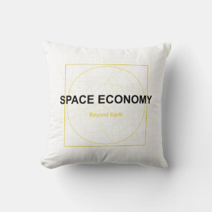 Space Economy – The Future Is Beyond Earth Throw Pillow