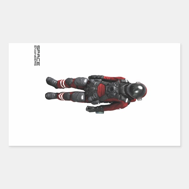 Space Engineers Rectangle Stickers - astronaut (Front)