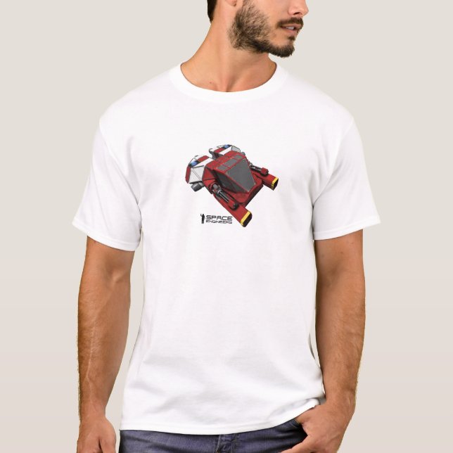 Space Engineers t-shirt - red small ship (Front)