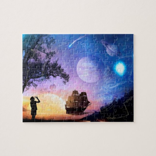 Space Exploration Artwork Voyager Spacecraft Jigsaw Puzzle (Horizontal)