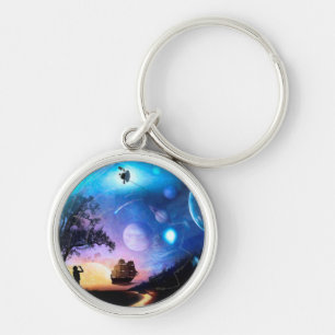 Space Exploration Artwork Voyager Spacecraft Keychain