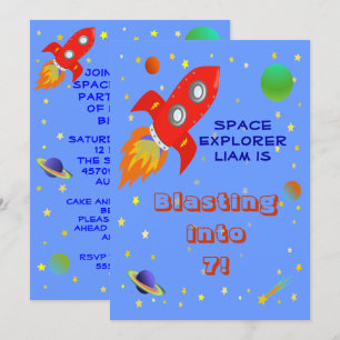 Space Explorer 5x7 Invitation