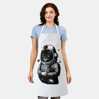 Space Explorer Cat with Helmet - Apron