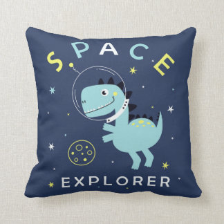 Space Explorer Dinosaur Kid's Cushion
