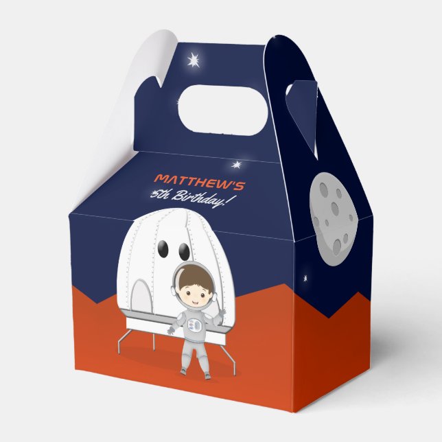 Space Explorer Favor Box (Back Side)