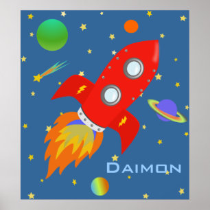 Space Explorer Personalized Poster