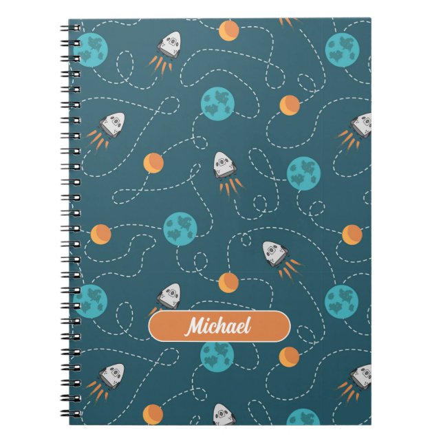 Space Explorer Personalized Spiral Notebook (Front)