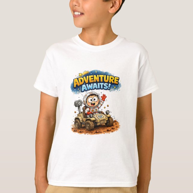 Space Explorer T-Shirt Design for Kids (Front)