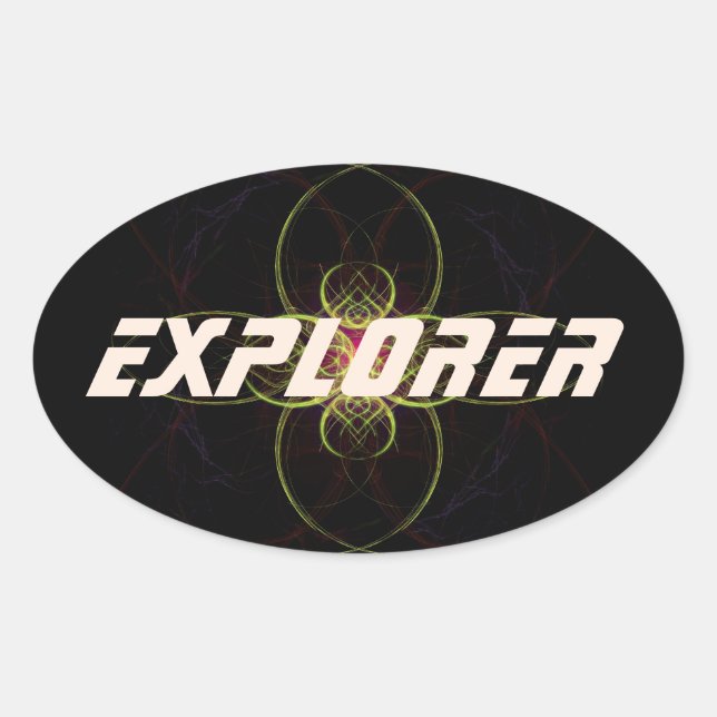 Space Explorwer By Alexandra Cook aka Linandara Oval Sticker (Front)