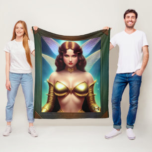 Space Fairy Of The Golden Age by Xzendor7 Fleece Blanket