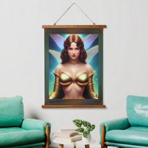 Space Fairy Of The Golden Age by Xzendor7 Hanging Tapestry