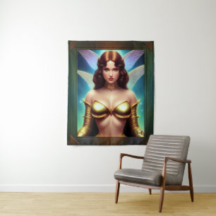 Space Fairy Of The Golden Age by Xzendor7 Tapestry