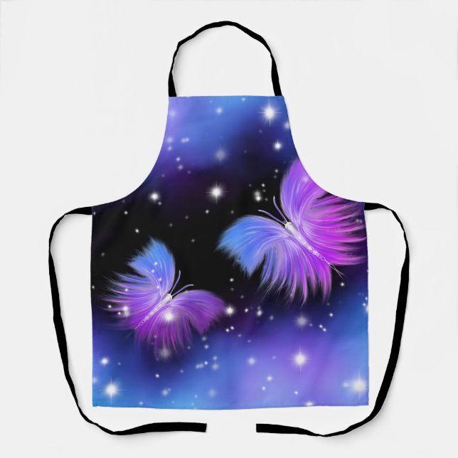 Space Fantasy Butterflies Cosmic Apron (Front)