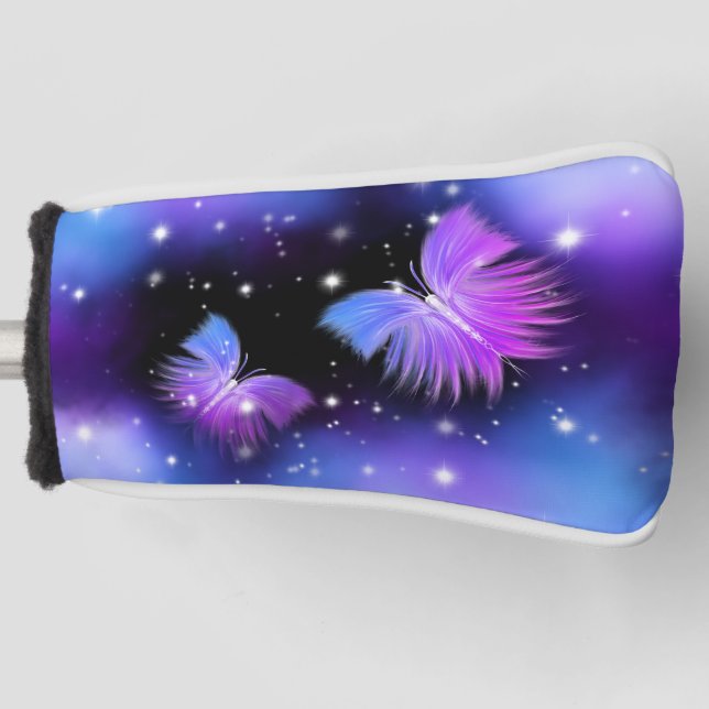 Space Fantasy Butterflies Cosmic Golf Head Cover (Front)