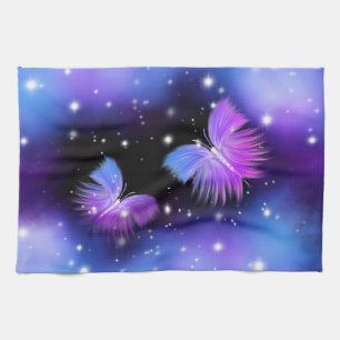 Space Fantasy Butterflies Cosmic Kitchen Towel