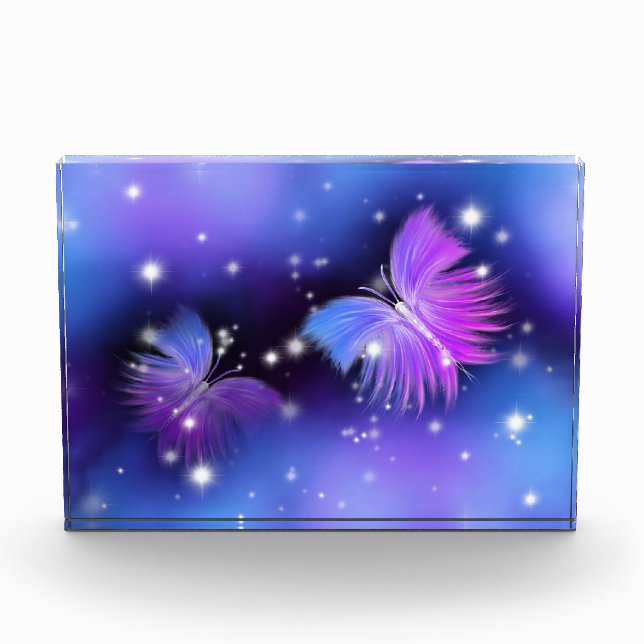 Space Fantasy Butterflies Cosmic Photo Block (Front)