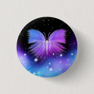 Space Fantasy Butterfly Cosmic 1 Inch Round Button