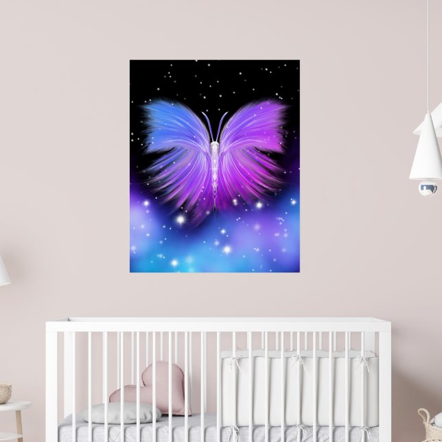 Space Fantasy Butterfly Cosmic Poster (Nursery 2)