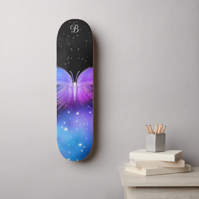 Space Fantasy Butterfly Cosmic Skateboard (Wall Art)